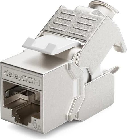 deleyCON Keystone Modul RJ-45 Buchse via Verlegekabel, Cat6a, STP