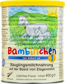 Blauer Planet Bambinchen Anfangsmilch 1 Pulver auf Ziegenmilchbasis, 400g