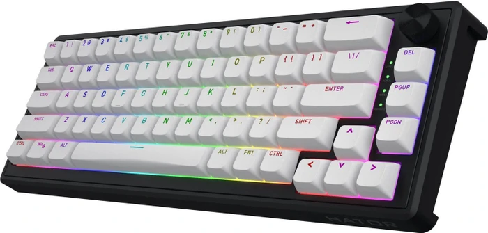 Hator Skyfall 65 MAG Ultra 8K, weiß/schwarz, LEDs RGB, Aurum Ice Magnetic, USB, US