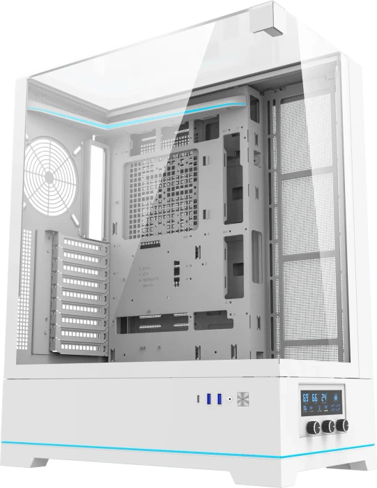 DarkFlash DY450L Pro White, Glasfenster