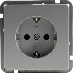 uniTEC MONTREAL Serie 503 Steckdose mit Kindersicherung, silber