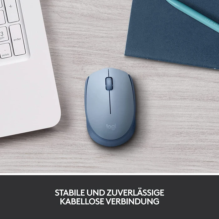 Logitech M171 Wireless Mouse blaugrau, USB