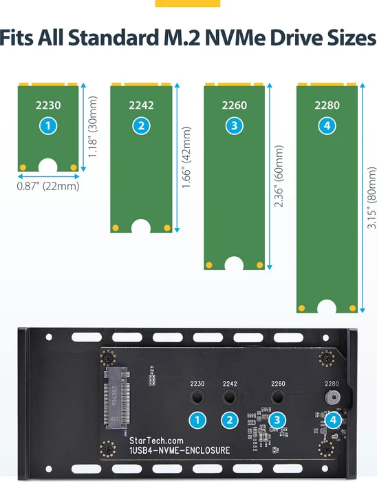 StarTech External NVMe Enclosure, USB4