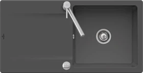 Villeroy & Boch Siluet 60 Einbau Becken reversibel mit Ablauffernbedienung graphite