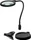Wentronic Goobay LED-Stand-/Klemm-Lupenleuchte, 6W, 1.75x, 3 Dioptrien schwarz (64990)