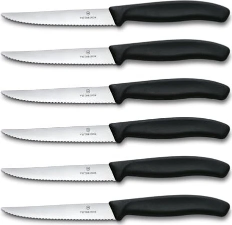 Victorinox SwissClassic Steakmesser schwarz, 6 Stück