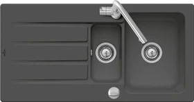 Villeroy & Boch Architectura 60 XR Einbau Becken reversibel mit Ablauffernbedienung graphite
