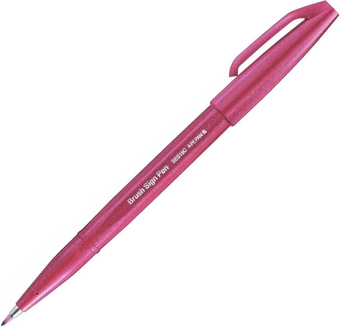 Pentel Brush Sign Pen SES15C burgunderrot
