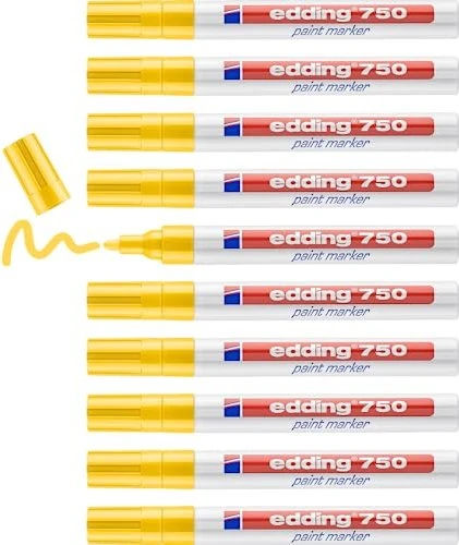 edding 750 Lackmarker gelb, 10er-Pack