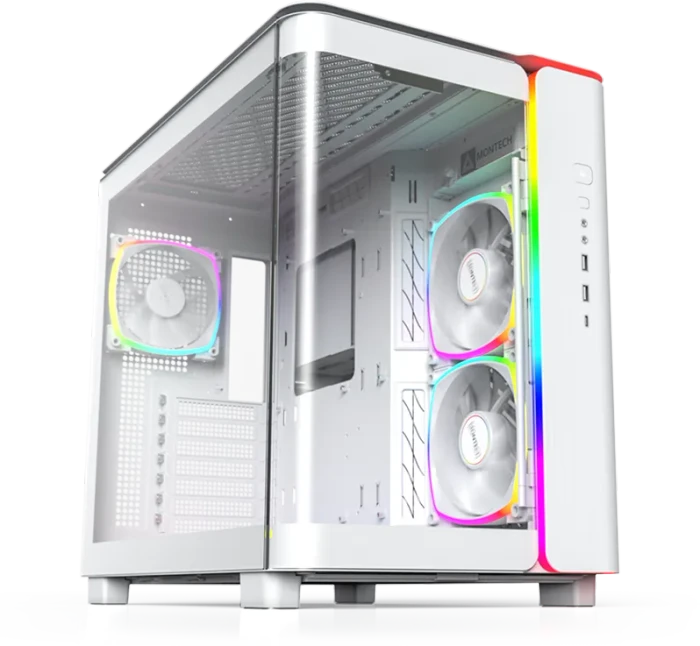 Montech King 95 Pro Pure White, weiß, Glasfenster