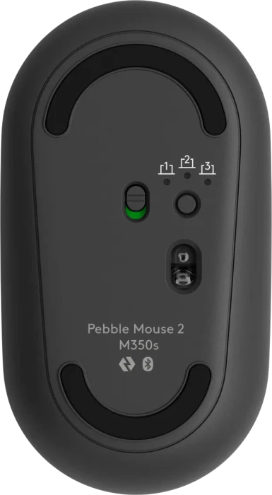 Logitech M350s Pebble Mouse 2 Grafit, Logi Bolt, USB/Bluetooth
