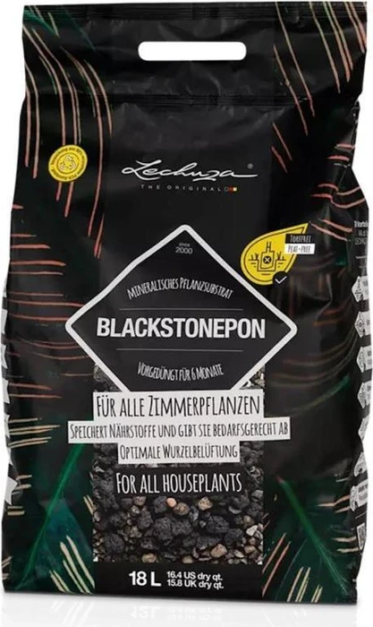 Lechuza BlackstonePON mineralisches Pflanzsubstrat, 18l