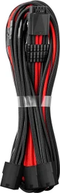 CableMod Pro ModMesh 12VHPWR PCI-e Extension, 3x 8-Pin PCIe Stecker auf 16-Pin PCIe 5.0 12VHPWR Stecker, Adapterkabel, schwarz/rot, 45cm (CM-PCAB-16P3-N45KKR-5PK-R)