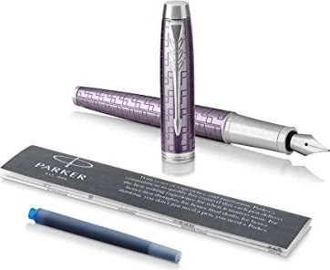 Parker IM Premium dark violet, rechte Hand, mittel, Geschenkbox