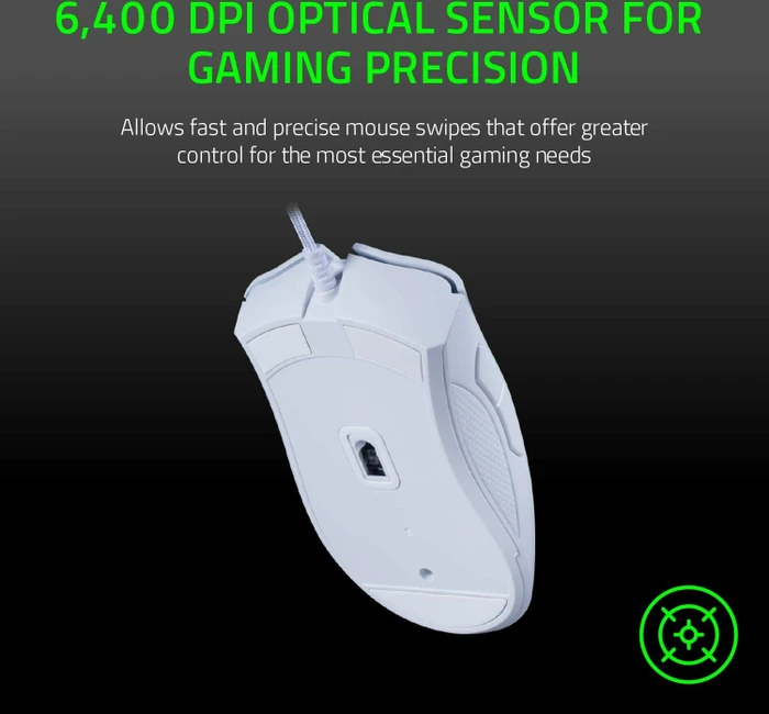 Razer DeathAdder Essential White Edition, weiß, USB