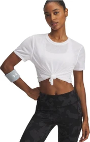 Under Armour Launch Jacquard Funktionsshirt kurzarm white/reflective (Damen)