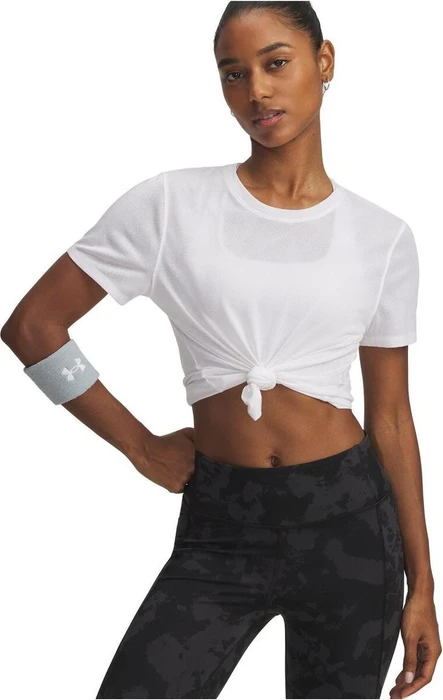 Under Armour Launch Jacquard Funktionsshirt kurzarm white/reflective (Damen)