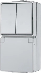 Jung WG 600 SCHUKO Steckdose 16A 250V mit Serienschalter 10AX 250V