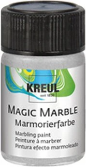 Kreul Magic Marble Marmorierfarbe Metallic, silber, 20ml