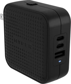 Hyper HyperJuice USB-C GaN Travel Charger, 2x USB-C + 1x USB-A, 140W, schwarz