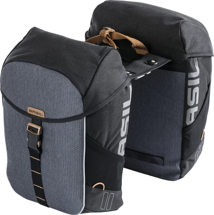 Basil Miles Doppeltasche MIK Gepäcktasche grau/schwarz