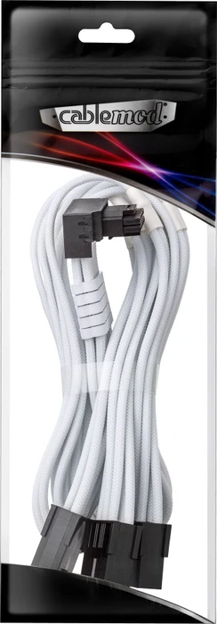 CableMod C-Series Pro, 12V-2x6 Kabel, 3x 8-Pin PCIe Stecker auf 16-Pin PCIe 5.1 12V-2x6 Stecker, Adapterkabel, 90°, Variante B, weiß, 45cm