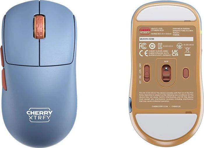 Cherry Xtrfy M68 Wireless blau, USB