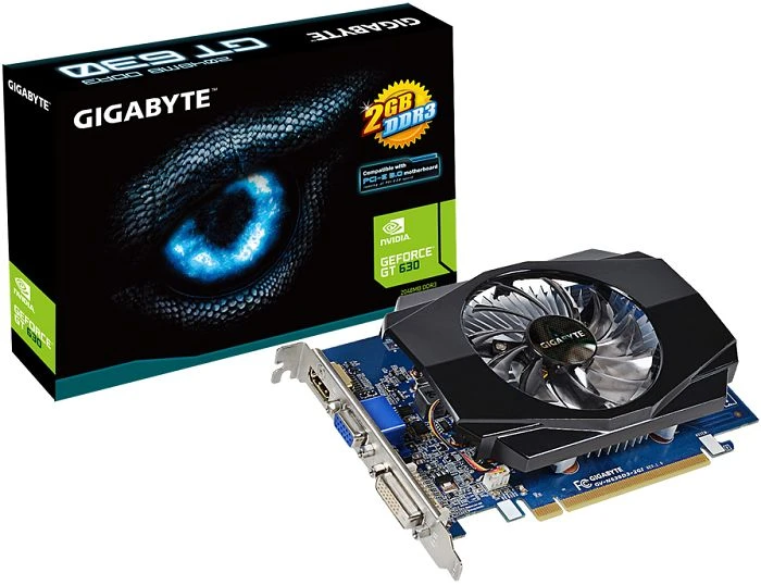 GIGABYTE GeForce GT 630, 2GB DDR3, VGA, DVI, HDMI