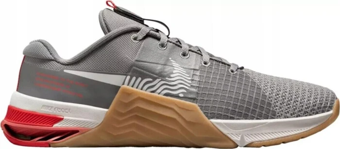 Nike Metcon 8 flat pewter/gum medium brown/light crimson/phantom (Herren)