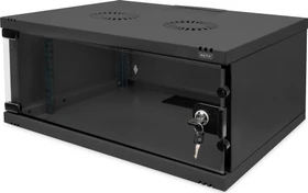 Digitus Professional SoHo Line 19" Wandgehäuse 4HE, unmontiert, Sicherheitsglastür, IP20, RAL 9005, 400mm tief