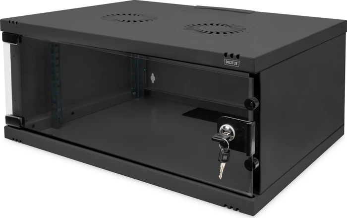 Digitus Professional SoHo Line 19" Wandgehäuse 4HE, unmontiert, Sicherheitsglastür, IP20, RAL 9005, 400mm tief