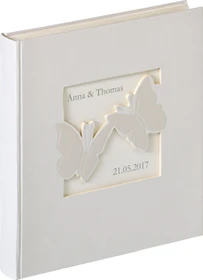 Walther Design Buch Fotoalbum Hochzeit Farfalla 31x28 weiß