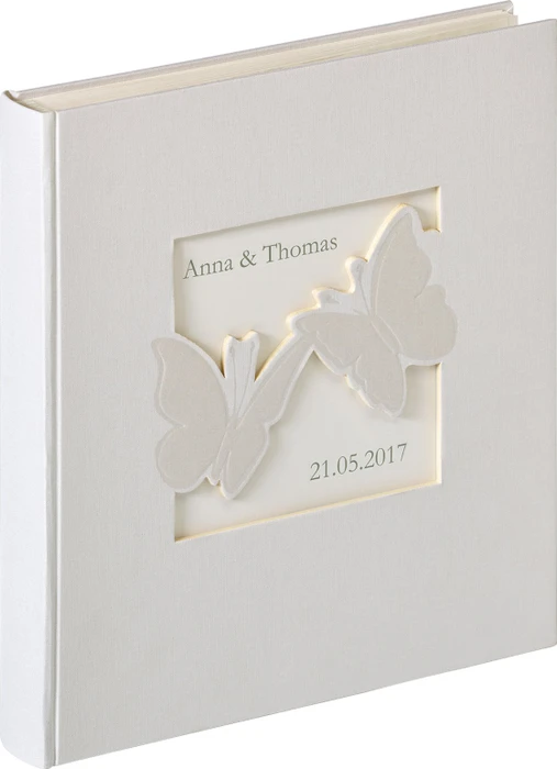 Walther Design Buch Fotoalbum Hochzeit Farfalla 31x28 weiß
