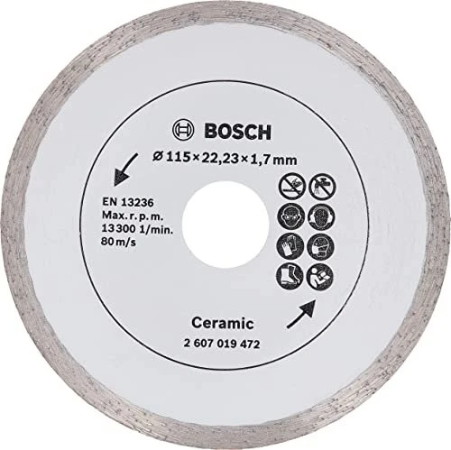 Bosch DIY Diamanttrennscheibe für Fliesen, 115x1.7x22.23mm, 1 Stück