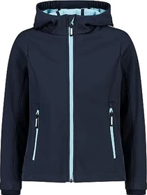 CMP Softshell Melange Fix Hood Funktionsjacke b. blue/anice (Junior)