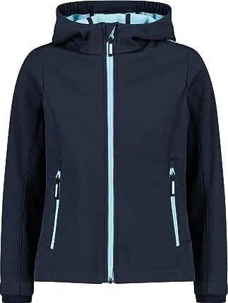 CMP Softshell Melange Fix Hood Funktionsjacke b. blue/anice (Junior)