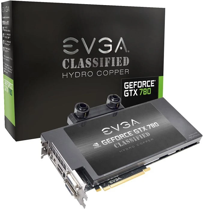 EVGA GeForce GTX 780 Classified Hydro Copper, 3GB GDDR5, 2x DVI, HDMI, DP