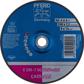 Pferd E 230-7 SG CAST+ALU Schleifscheibe, 230x7.2x22.23mm, 10 Stück