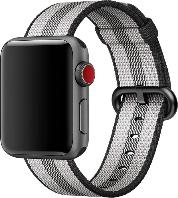 Apple Nylon-Armband gestreift für Apple Watch 38mm schwarz