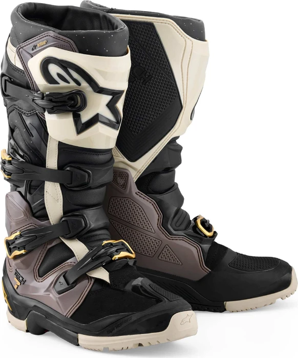 Alpinestars 2026 Tech 7 Enduro Drystar Motorradstiefel schwarz/grau/gold