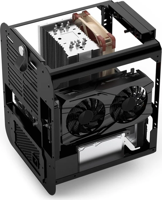 Jonsbo Jonsplus BO 100, schwarz, Glasfenster, Mini-ITX