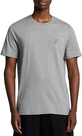 Lyle & Scott Plain T-Shirt kurzarm mid grey melange (Herren)