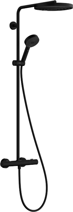 Hansgrohe Pulsify S Puro Showerpipe 260 1jet mit Ecostat Fine und Handbrause 3jet mattschwarz