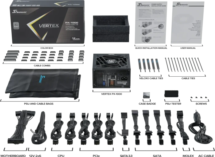 Seasonic Vertex PX-1000 1000W, ATX 3.1