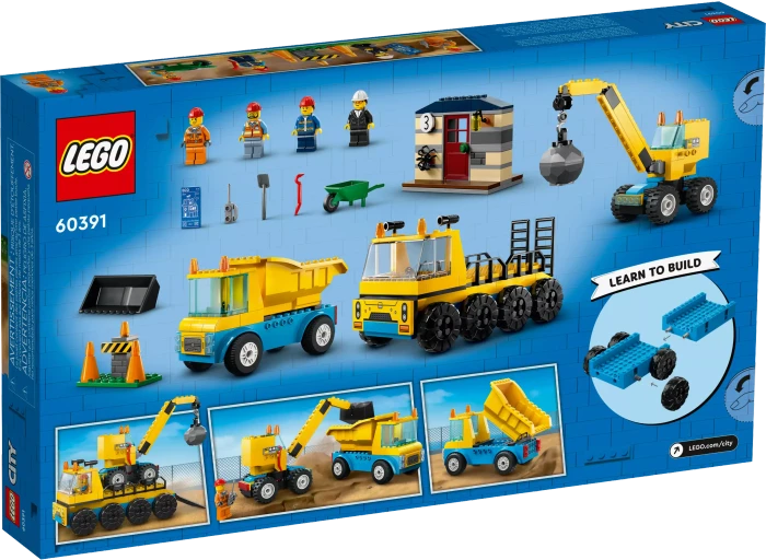 LEGO City - City Baufahrzeuge und Kran mit Abrissbirne