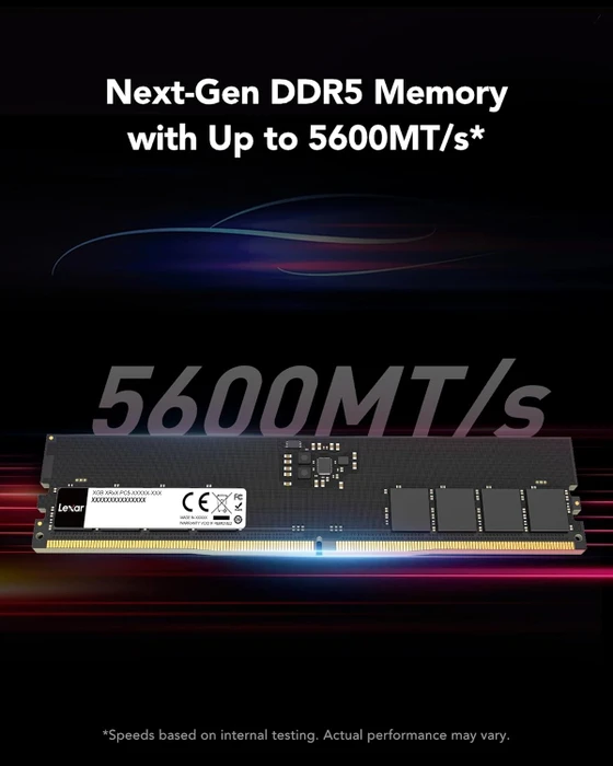 Lexar UDIMM 16GB, DDR5-5600, CL46-45-45-90, 1RX8