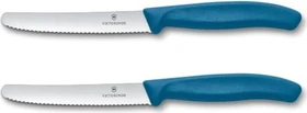 Victorinox Swiss Classic Tomaten- und Tafelmesser 11cm blau, 2 Stück