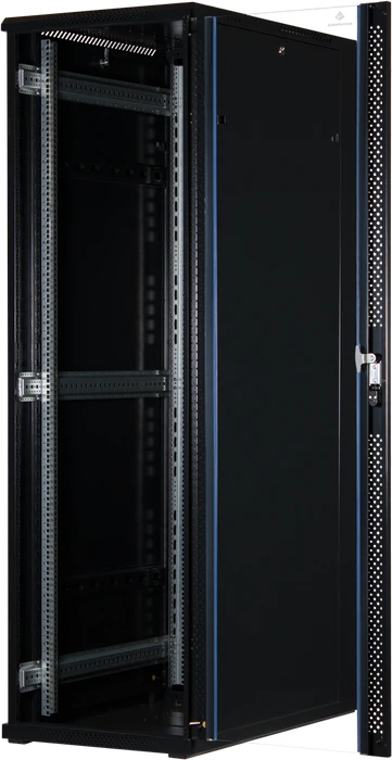 Rockstable 19" Serverschrank 42HE, Sicherheitsglastür, IP2X, schwarz, 1000mm tief