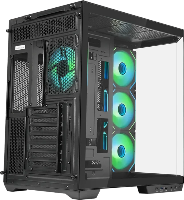 iTek Dark Cave Aku Black, Glasfenster