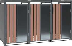 Westmann Status Mülltonnenbox 3x 240l holzoptik
